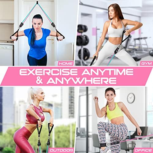 Resistance Bands with Handles, 5 Level Exercise Bands, 150LBS Workout Bands