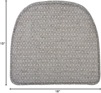Klear Vu Raindrop The Gripper Non Slip Chair Cushions, Soft & Comfortable Seat Pad, Sitting Pillow for Kitchen, Dining or Office, 4 Count (Pack of 1), Dove