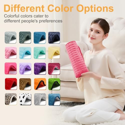 Heating Pad,Electric Heating Pads,Heating Pad for Back,Fuchsia,24x12 Inch