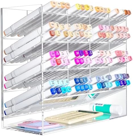 MotiMind Acrylic Pen and Marker Organizer for 200 Markers