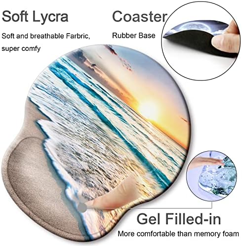 Ergonomic Mouse Pad with Wrist Rest Support,Gel Mouse Pads for Desk