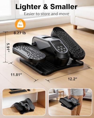 Under Desk Elliptical Mini Electric Leg Exerciser While Sitting for Seniors
