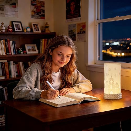 Rotatable Cordless Table Lamp, 3 Color Temperature Bedside Lamps with USB C Charging, Touch Control Rechargeable Battery Powered Nightstand Lamp for Bedroom, Nursery, Home Decor