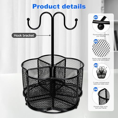 Pen Holder for Desk,360 Degree Rotating Pencil Holder Organizer