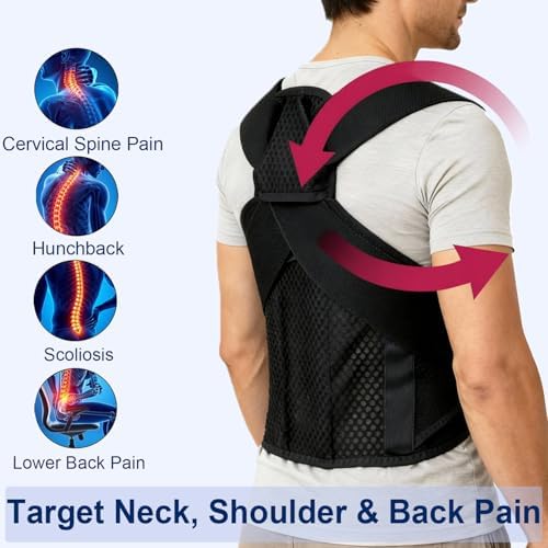 Back Posture Corrector Brace for Men, Full Back-Anchored Posture Brace