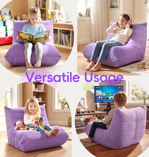 Hobestluk Small Bean Bag Chair Fireside Floor Chair BeanBag Couch Togo Sofa