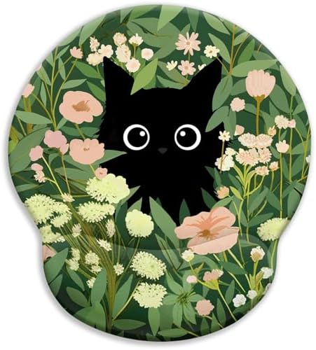Blusabaca Cat Ergonomic Mouse Pad with Wrist Rest Mousepad Wrist Support