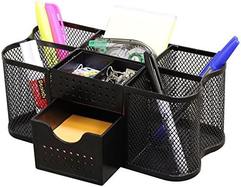 Deco Brothers Desk Organizers Pen Holder Office Caddy Storage, Black
