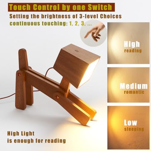 Novelty Cool Dog Lamp for Kids Room Bedroom Bedside Reading
