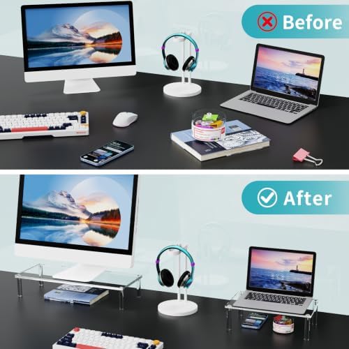Acrylic Monitor Stand Riser 14X7.8 Clear Computer Stand Riser