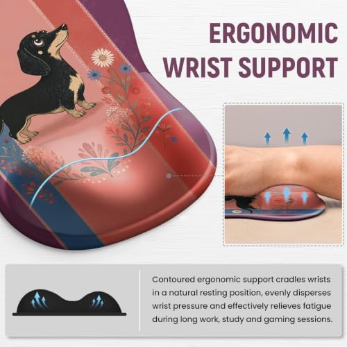 Ergonomic Mouse Pad with Wrist Rest, Gel Wrist Support, Wiener