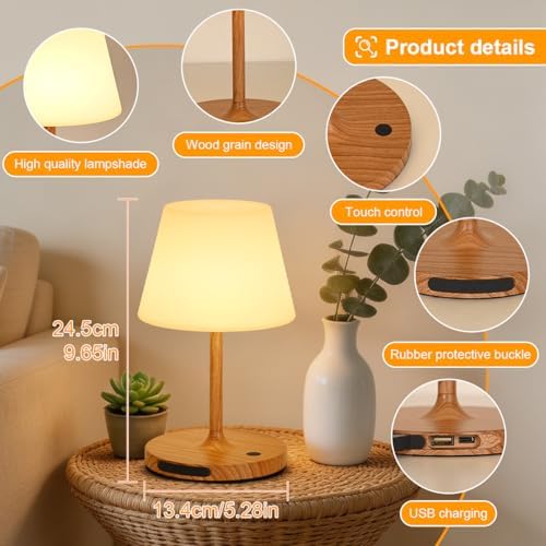 Portable Waterproof Shower Lamp,Cordless Rechargeable Table Lamp