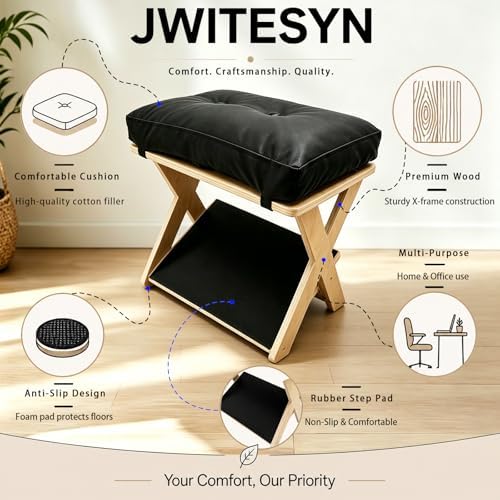 Foot Rest Under Desk, Ergonomic Wooden Desk Foot Rest