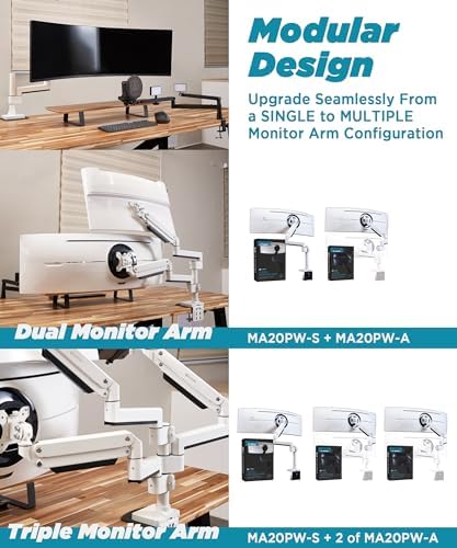 ULTRARM Heavy Duty Monitor Arm for Ultrawide Curved Monitors Modular Design