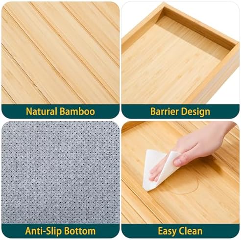 Bamboo Couch Arm Tray Table，Foldable Sofa Armrest Tray Table for Couch，Flexible and Anti-Slip Couch Arm Cup Holder，Portable Sofa Arm Chair Table for Drink,Cups, Eats，Snacks, Phone, Remote
