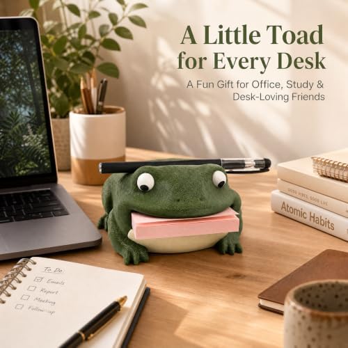 Toad Sticky Note Holder, 3D Printed Desk Organizer