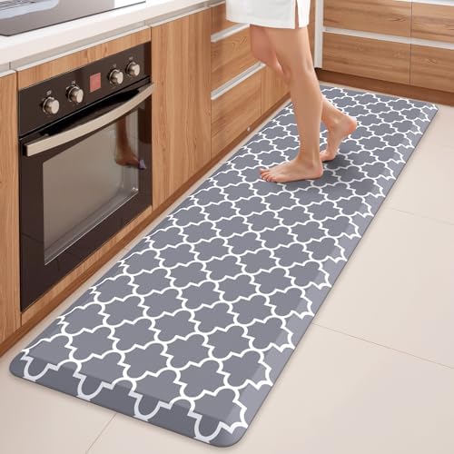 WISELIFE Anti Fatigue Mats for Kitchen Floor, 22" x 72", 4/5 Inch, Grey