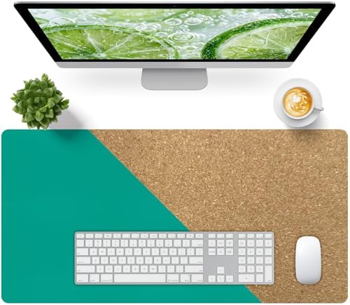 Bloss Green Desk Mat, Leather Desk Pad, Desk Matt for Desktop, Waterproof Desk Pad Mat, Computer Mat for Office Work/Home/Decor/Desk Protector/Cover(31.5 x 15.7 Inches)