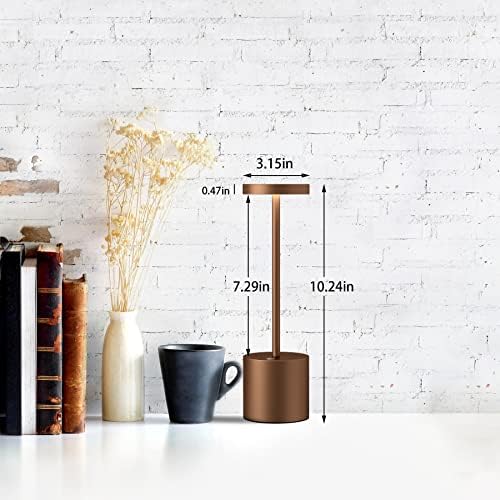 TBBGA LED Cordless Table Lamps Set of 2, 5000mAh Rechargeable Table Light