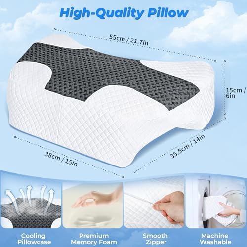 Side Sleeper Pillow with Arm Hole, Shoulder Relief System for Rotator Cuff