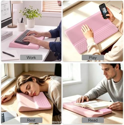Keyboard Stand with Wrist Rest，Ergonomic Keyboard Riser Holder Lifter Tray