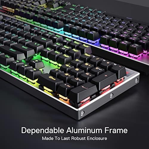Redragon K556 PRO Wireless RGB Mechanical Gaming Keyboard, 104-Key Aluminum