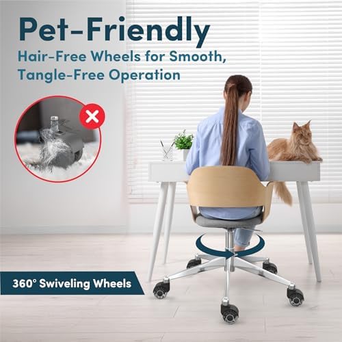 Lifelong 2Inch Office Chair Wheels Replacement, Heavy Duty, 5-Pack Fits 98%