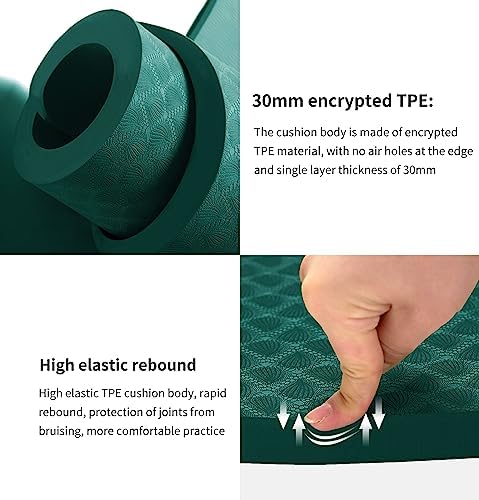 nuveti Large Exercise Mat - 15mm/20mm/30mm Thick Yoga Mat | Workout Mat for Fitness, Yoga, Pilates, Stretching & Floor Exercises for Women & Men with Free Carrying Bag