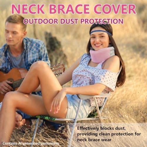 4 Pcs Breathable Neck Brace Covers, Cervical Support Sleeves, Unisex