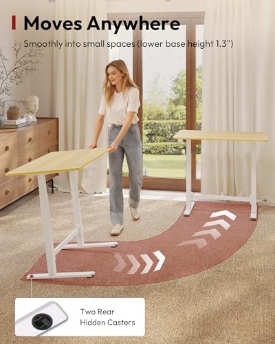 SANODESK 32''x20'' Gas-Spring Lifting Mobile One-Piece Standing Desk