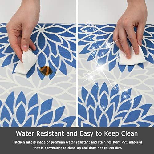 HEBE Anti Fatigue Kitchen Rugs Set of 2, Cushioned Kitchen Mats for Floor