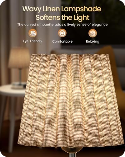 Small Bedside Table Lamp, Touch Dimmable Table Lamp with USB Ports, Nightstand Lamp with a Stepless Dimming LED Bulb, E26 Base, for Bedroom, Study, Desk, Glossy Gray and Gray PSH16TL05