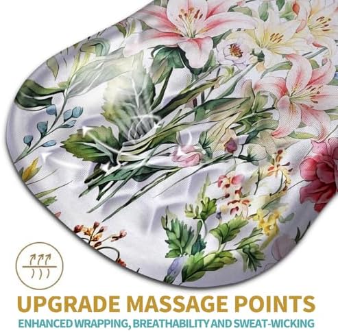 Hokafenle Ergonomic Mouse Pad Wrist Support with Massage Design, Wrist Rest Pain Relief Mousepad with Memory Foam&Non-Slip PU Base, Mouse Pads for Wireless Mouse & Desk (12x8 inch,Colorful Flowers)