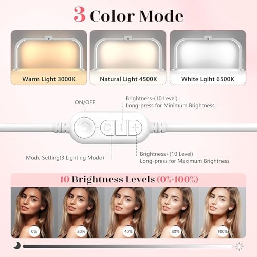 Half Moon Light for Nail Desk: 180 ° Shadow-Free Arc Light For Manicurist