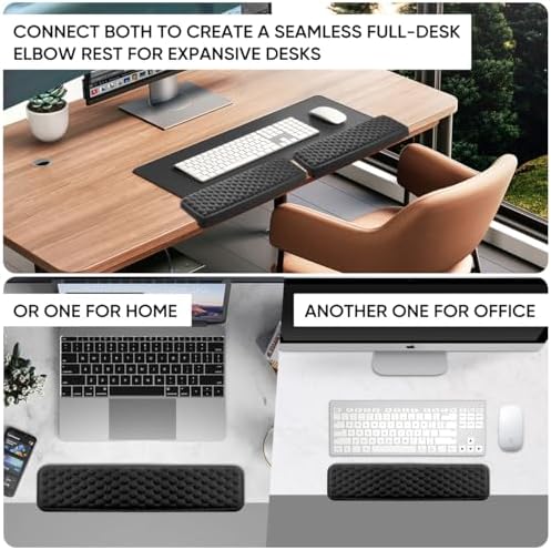 JIKIOU L-Shaped Desk Elbow Pad for Desk,Memory Foam Elbow Support Pad 2Pack