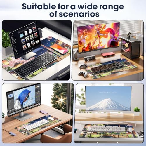 Durable Desk Pad 31.5x15.7 Inch - Thick XXL Mouse Pad, Bridge