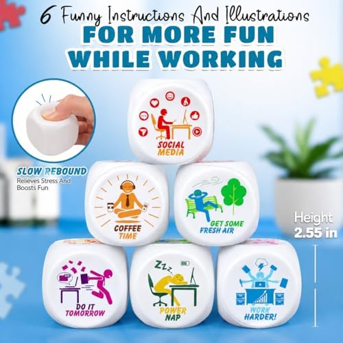 Stress Cube – Squishy Fidget Toy for Adults, Quiet Stress Relief Desk Toy