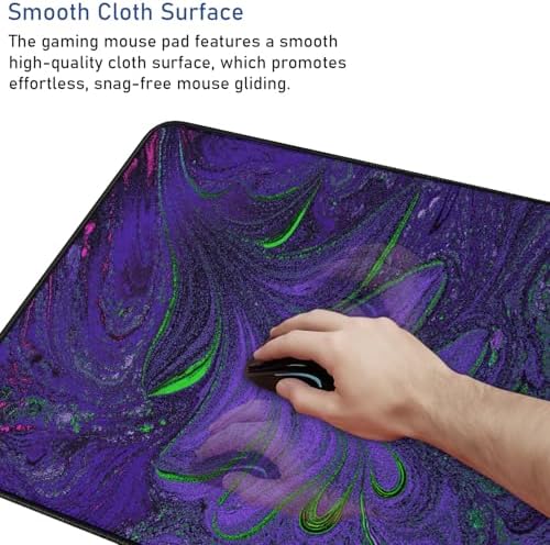 Large Mouse Pad with Stitched Edges, Durable Non-Slip Natural Rubber Base