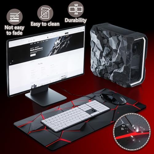 Mouse Pad Gaming - Desk Mat for Keyboard and Mouse - Large Mouse Pads for Desk, Gaming Mousepad with Non-Slip Base, Desks Pad (31.5" X 11.8") for Game, Office and Home