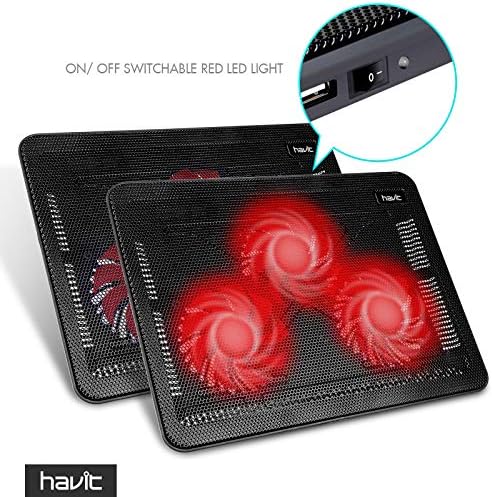 havit HV-F2056 Laptop Cooling Pad for 15.6-17 Inch Laptops, Black