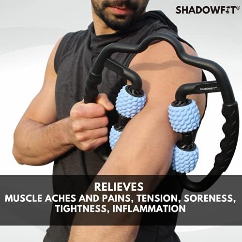 Shadowfit Muscle Massager Roller, Trigger Point Foam Roller for Calves, Legs, Arms, Shin Splints, Massage Tool to Relieve Soreness, Stiffness, and Tight Muscles, Cellulite Deep Tissue Massaging