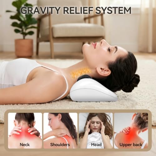 4in1 Cervical Traction Posture Corrector, Neck Stretcher with Heat & Remote
