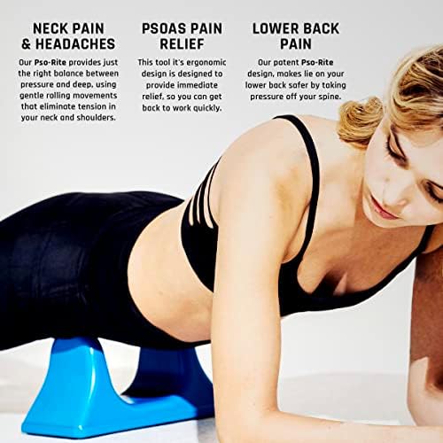 PSO-RITE Psoas Muscle Release Tool – Made in USA, Patented Deep Tissue Massage Device for Your Back, Hip Flexor & Trigger Point Relief - Sunset Red