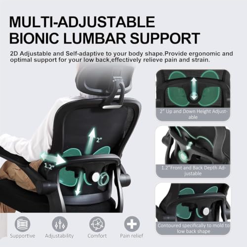 10 Pack Ergonomic Office Chair,Ultra Thick Spring Cushion Desk Chair,Black