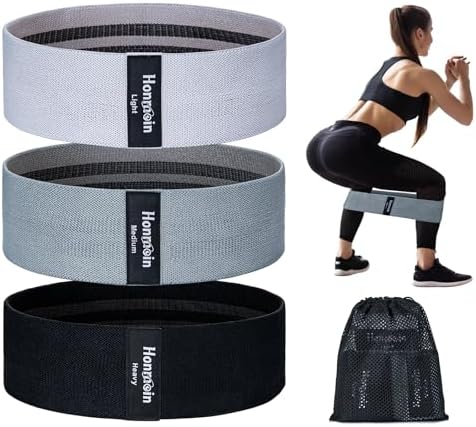 Resistance Bands for Working Out, 3 Levels Fabric Exercise Bands Set