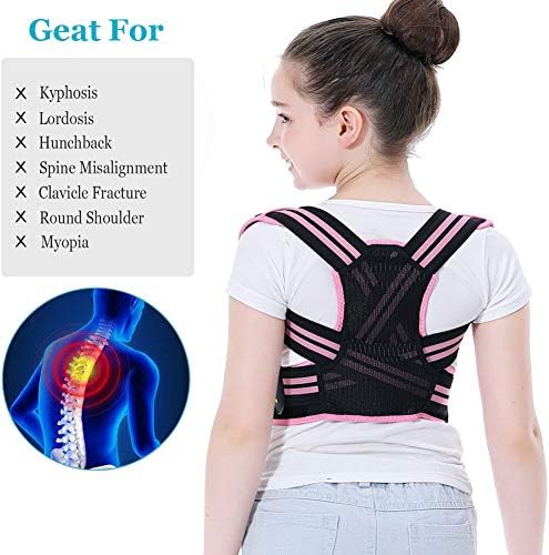 Lexniush Professional Posture Corrector for Kids and Teens, Effective Upper Back Posture Brace for Teenagers Boys Girls Spinal Support to Improves Slouch, Prevent Humpback, Relieve Back Pain