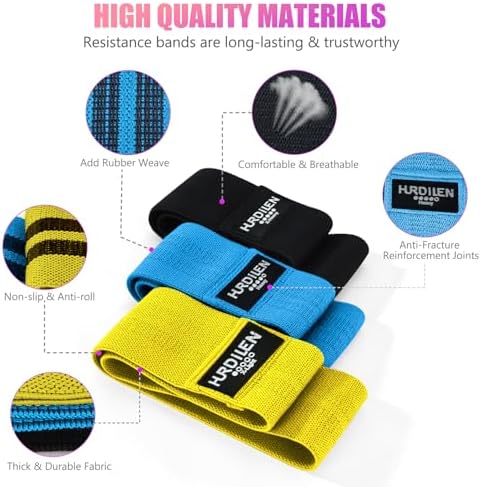 Resistance Bands for Working Out, Exercise Workout Bands for Women & Men, 5 Levels Elastic Stretch Bands for Exercise with Carry Bag for Physical Therapy, Home Fitness, Strength Training, Yoga