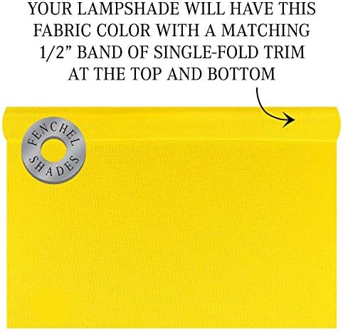 FenchelShades.com Lampshade 6" Top Diameter x 10" Bottom Diameter x 8" Slant Height 6x10x8" with Spider Attachment Diameter 0.4 Inch for Lamps with a Harp (Citrus)