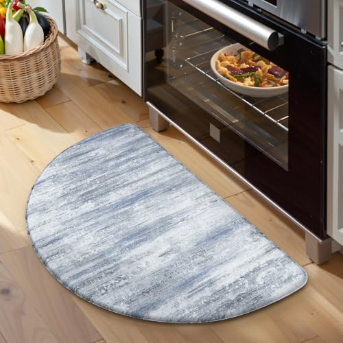 KIMODE Anti Fatigue Mat for Kitchen Floor,Farmhouse Half Circle Kitchen Rug