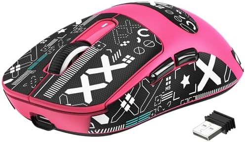 ATTACK SHARK X3 49g Lightweight Wireless Gaming Mouse, Berry&Tape